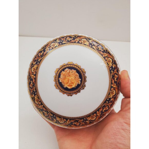 Vintage Limoges 24kt Gold Gilt Bacchus Trinket Box Dish, Fine French Porcelain - Picture 4 of 10